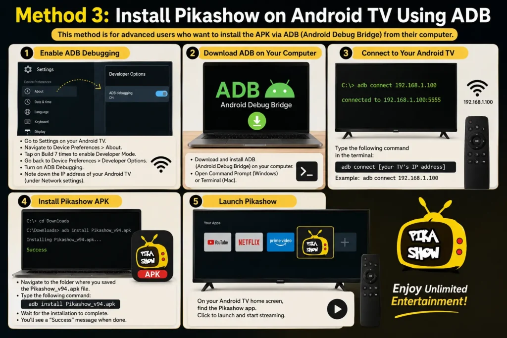Pikashow for Android TV
