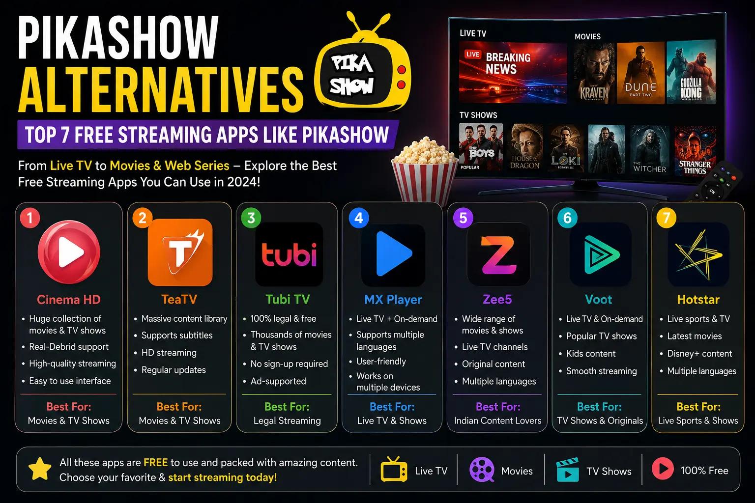 Pikashow Alternatives
